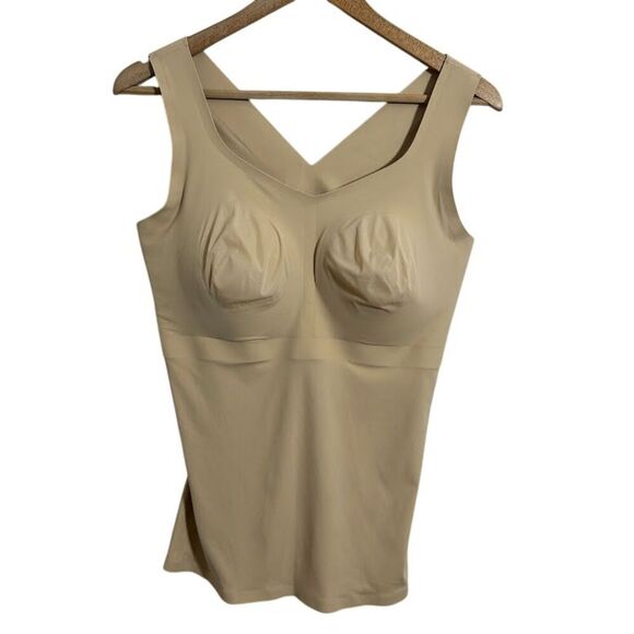 Evelyn & Bobbie Tops - Evelyn & Bobbie Defy Bra Tank XL Nude Tan EB Core Seamless Camisole Shapewear